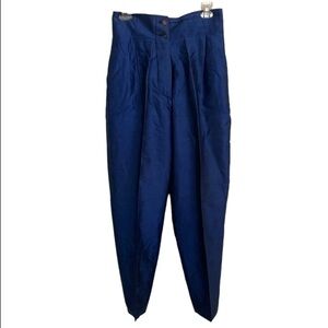 VTG Gianfranco Ferre Silk Shantung High Waist Ankle Pants Sz 44